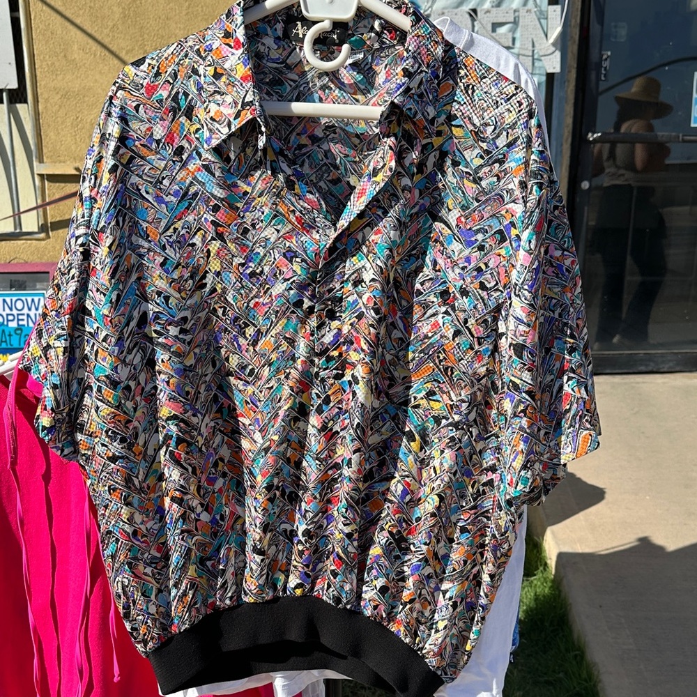 Alan Stuart Multicolor Graphic Dress Shirt